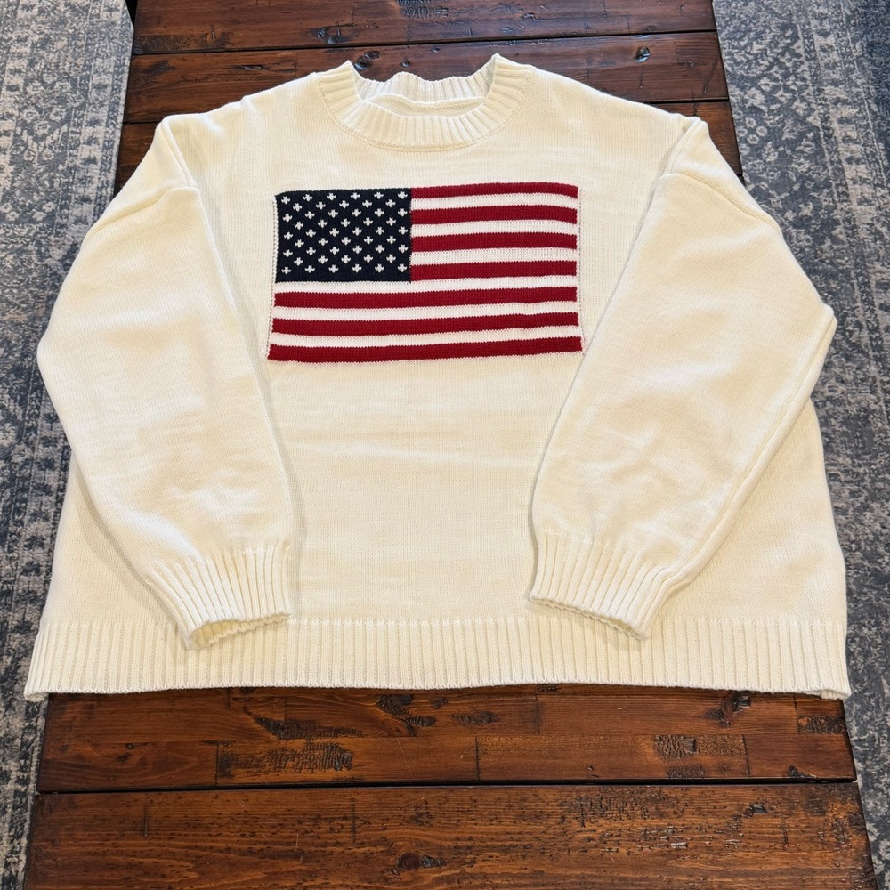 American Flag Sweater XXL